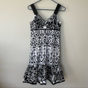 Ann Taylor Black & White Print Dress